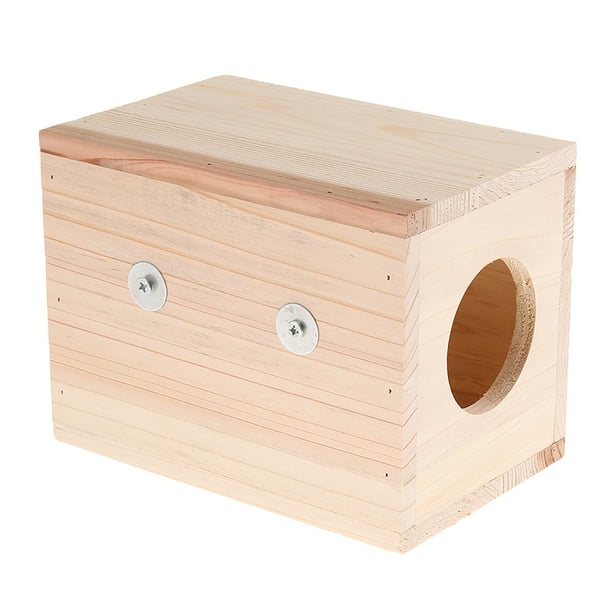 Hámster Del Juguete de Del Animal Pequeño, Casa Agradable Del Conejillo de Del Jerbo 3 agujero redondo Salvador Dali Casa de madera de hámster para mascotas