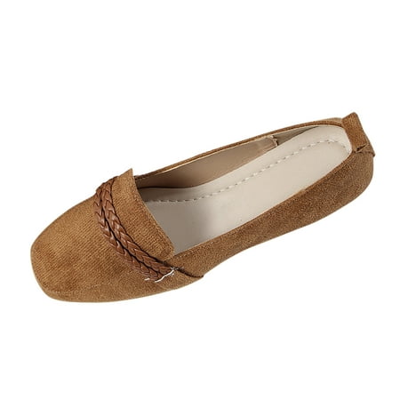 

eczipvz Womens Shoes Sandals Loafers for Women Business Casual Shoes Comfortable & Lightweight Penny Loafers Slip On Work Flats (Brown 9)
