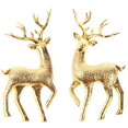 thumbnail image 2 of Plastic Gold Deer Statue Reindeer Figurines Elk Sculpture Living Room Luxury Home Decor Christmas Decoration Tabletop Ornaments, 2 of 5
