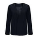 thumbnail image 4 of Blazer de moda para mujer, blusas de color liso, manga larga, cuello en V, chaqueta de traje informal, blusa de poliéster para mujer, 4 of 6