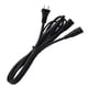 thumbnail image 1 of Cable de alimentación de 2 clavijas de EE. UU., cable adaptador de alimentación de PVC negro dividido en Y macho a hembra de 1,8 m Baoblaze Cable de extensión de alimentación, 1 of 6