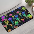 thumbnail image 2 of Colorful Mushroom Star Black Pattern Bathroom Rugs Mat,Non Slip Microfiber Bathroom Rug,Rubber Backing,Soft Bathroom Mats for Bathroom Floor,Tub and Shower,17x30in(43x75cm), 2 of 5