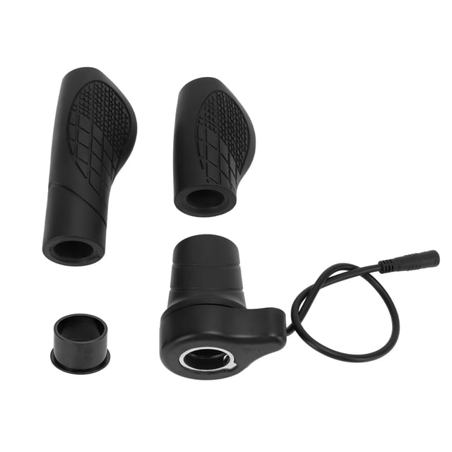 Bicicleta eléctrica Lado izquierdo Medio mango Goma ABS Metal 76X Empuñadura de acelerador de medio giro Apto para motor de accionamiento medio Bafang