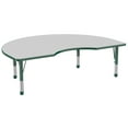 thumbnail image 5 of ECR4Kids 48in x 72in Kidney Premium Thermo-Fused Adjustable Activity Table Grey/Green/Green - Chunky Leg, 5 of 6