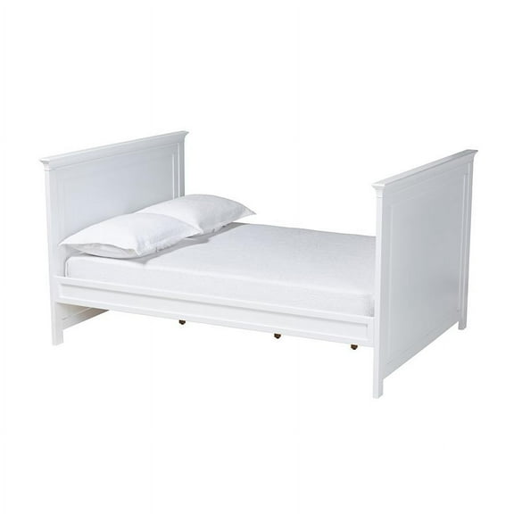Baxton Studio Ceri Classic and Traditional White Finished Wood Twin Size Daybed