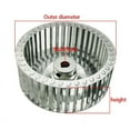 thumbnail image 4 of impeller Centrifugal Vane Motor Blades Fan Impeller shaft aluminum blower fan small blade wheel Multivane, 4 of 5
