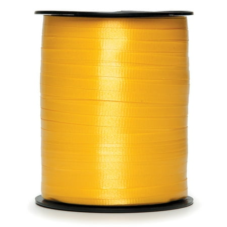 Color Curling Ribbon - 3/16 inch Curling Ribbon: Gold, 500 Yards