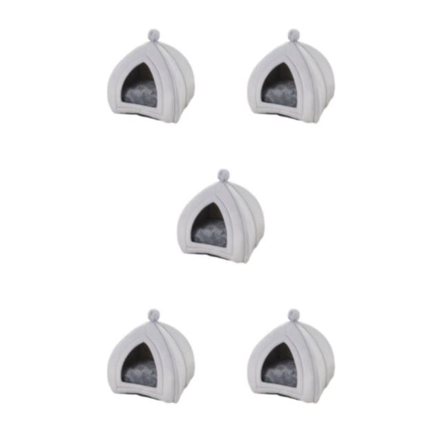 Casa de mascotas Greeniant algodón PP felpa Gris 33x33x36cm