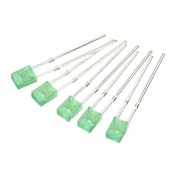 Uxcell 2x3x4mm Rectangular Bright Light LED Lamp Bulb Green 150 Pack