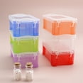 thumbnail image 3 of 6 Pcs Small Plastic Colorful Crayon Box with Lid, Trianu Stackable Storage Case Mini Organizer Containers Clear Latch Storage Bins for Jewelry Beads Craft Office Fishing Tool, 5.3 x 2.9 x1.9 inch, 3 of 7