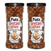 Utz Peanut Butter Filled Pretzel Bites, 24 oz Barrel,pac of 2.
