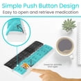 thumbnail image 4 of Vive Weekly Medication Organizer – Push-Button Pill Box with Removable AM/PM Trays, BPA-Free Travel Medicine & Vitamin Storage Case, 4 of 9