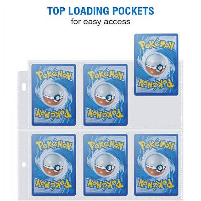 Enday Plastic Card Sleeves for 3 Ring Binder Sheets Pokemon, Baseball, NBA, MTG  Trading Card Sleeve Pages (25 Piece) 
