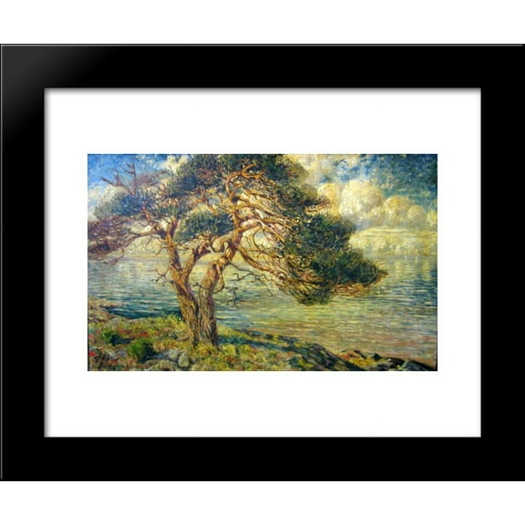 Pin au bord de la mer 20x24 Framed Art Print by Karl Edvard Diriks