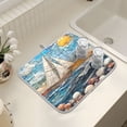 thumbnail image 7 of Ryvnso Bohemia Sailboat Dish Drying Mat for Kitchen Countertop 18x24 Large Dish Pad Drainer Rack Dish Sink Mats, 7 of 7