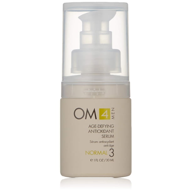 Organic Male OM4 Normal PASO 3: Suero antioxidante que desafía la edad - La solución facial ligera antienvejecimiento para hombres La solución de vitamina C refina las líneas finas y las arrugas para