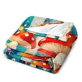 thumbnail image 2 of NIANHE Dreamy mushroom blanket, comfortable and soft, warm casual blanket, printed design, winter sofa dormitory home decoration, must-have travel product. Size is 30x40 inches., 2 of 3