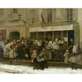 thumbnail image 2 of Charles-Henri Pille 18x15 Gold Ornate Wood Frame and Double Matted Museum Art Print Titled - Municipal Canteen During the Headquarters of Paris (1870-1871) (1870), 2 of 4