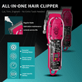 thumbnail image 5 of LQT Hair Clipper, 7-Piece Grooming Kit, LCD Display Men's Hair Clipper, Pink Fashion Style, 5 of 7