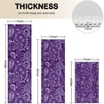 thumbnail image 4 of Purple Paisley Pattern Kitchen Rugs Sets Of 3,Kitchen Runner Rugs Non Skid Washable,Decorative Kitchen Floor Mats for Kitchen,Sink,Laundry,17"x30"+ 17"x47" + 17"x59", 4 of 6