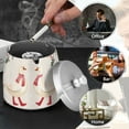 thumbnail image 4 of Yayeee Ashtray with Lid for Cigarette Smokeless Stainless Steel Home Ash Holder, Winter Geese, 4 of 7