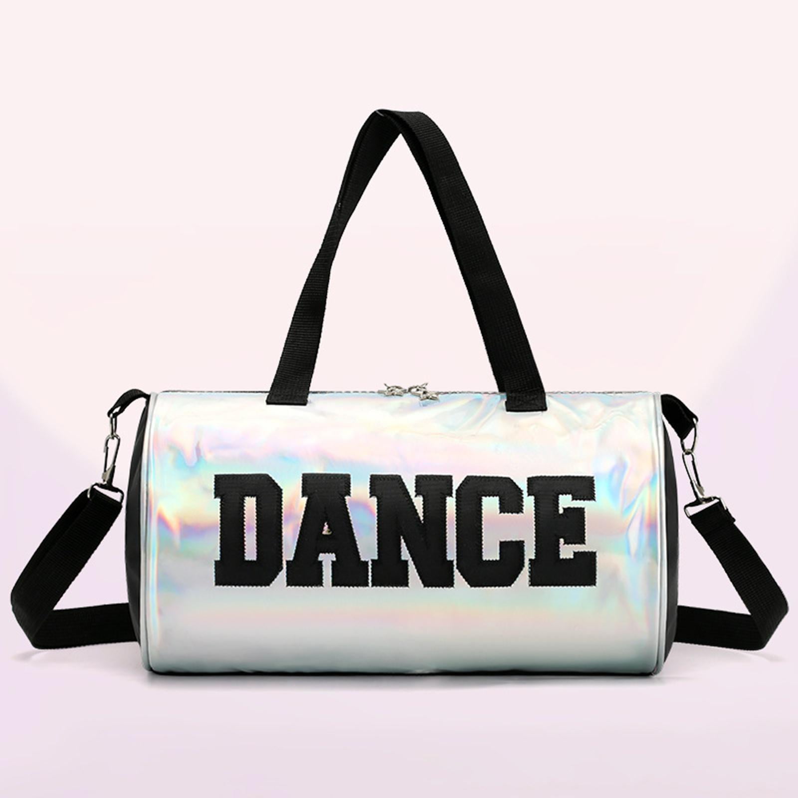 Segolike Dance Duffle Bag Handbag Portable Multifunction Weekend Bag Bag for Travel Dancing Gymnastics Children'S Day Gift argent