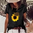thumbnail image 2 of Moda Mujer Causal Daisy Cuello redondo Blusa estampada Camiseta de manga corta Tops de verano Pompotops  hkajfhjk461260, 2 of 6