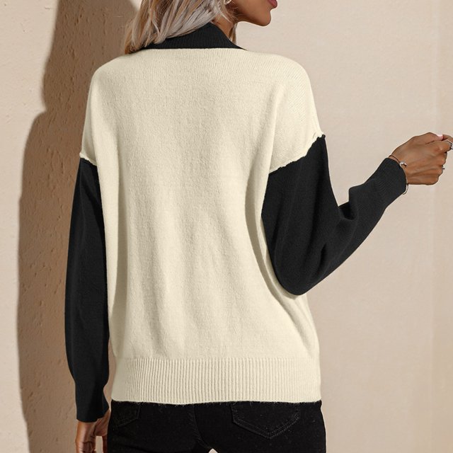 Suéter De Punto Para Mujer, Suéter De Punto Para Mujer, Cuello Redondo, Transpirable Para Uso Diario