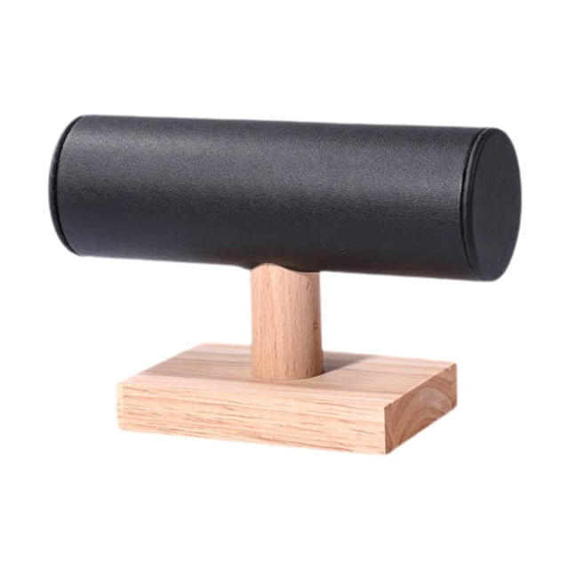Soporte para pulseras, organizador de joyas, soporte de mesa con barra en T, estante de almacenamiento de joyas para Negro
