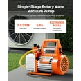 thumbnail image 2 of VEVOR AC Vacuum Pump 3.5 CFM HVAC Single Stage Rotary Vane Vacuum Pump Oil Included, 2 of 9