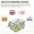 thumbnail image 7 of 16.5x12.6x11.8in Foldable Flip-Top Storage Bin, Dustproof Magic Tape Closure, Ideal for Home & Toy Organization,Butterflies and Parrots, 7 of 7