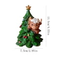 thumbnail image 3 of Highland Cow Christmas Figurine Emerging from Tree for Mantel Tabletop Holiday Decor and Seasonal Holiday Display, 3 of 6