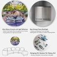 thumbnail image 5 of Designart 'Small Fountain With Trees In The Village House' Country Circle Metal Wall Art 36x36 - Disc of 36, 5 of 5