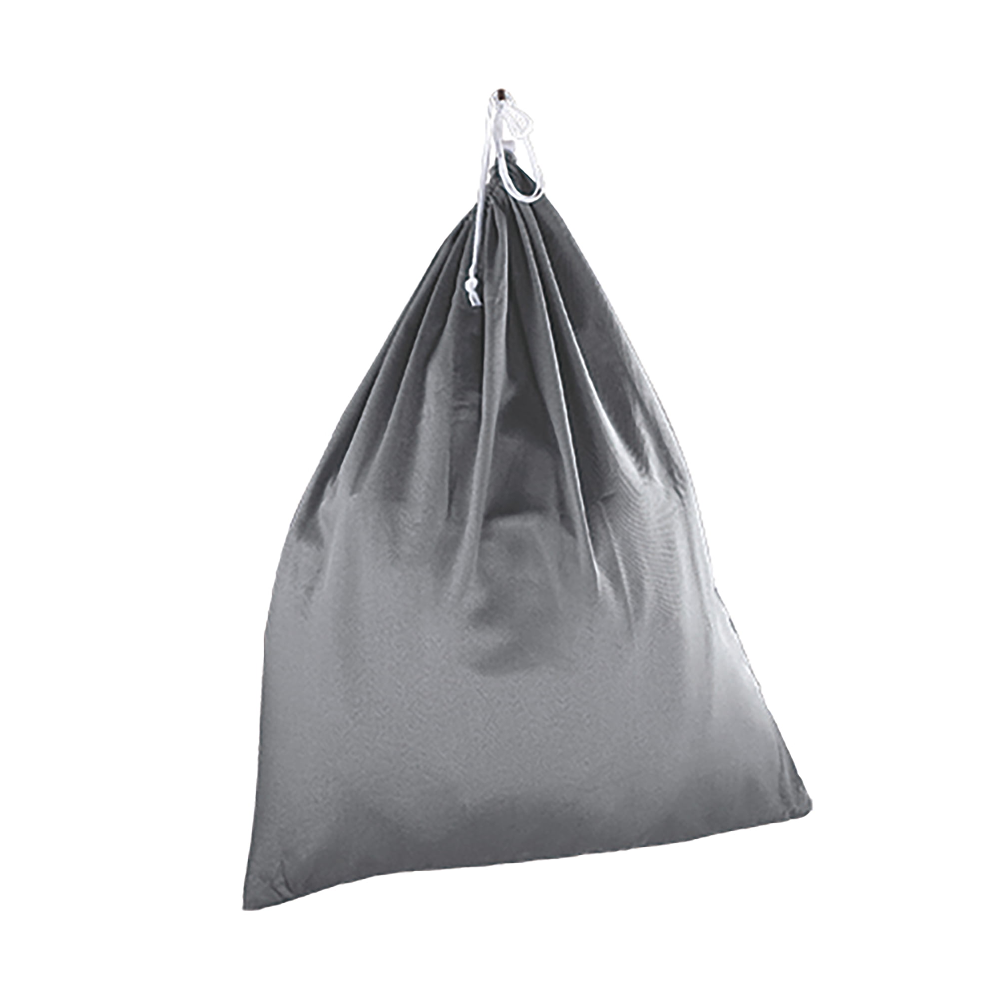 (3 pack) Mainstays Polyester and Cotton Laundry Bag, Durable Drawstring, For Clothing Transportation and Storage, Gray