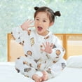 thumbnail image 3 of Hwmodou Girls Jumpsuits Fuzzy Flannel New Childrens Fuzzy Sleeping Bag Baby Spring Jumpsuit Pajamas Baby Split Leg Crawling Suit Fall Winter Jogger Jumpsuit,3-4Y, 3 of 3