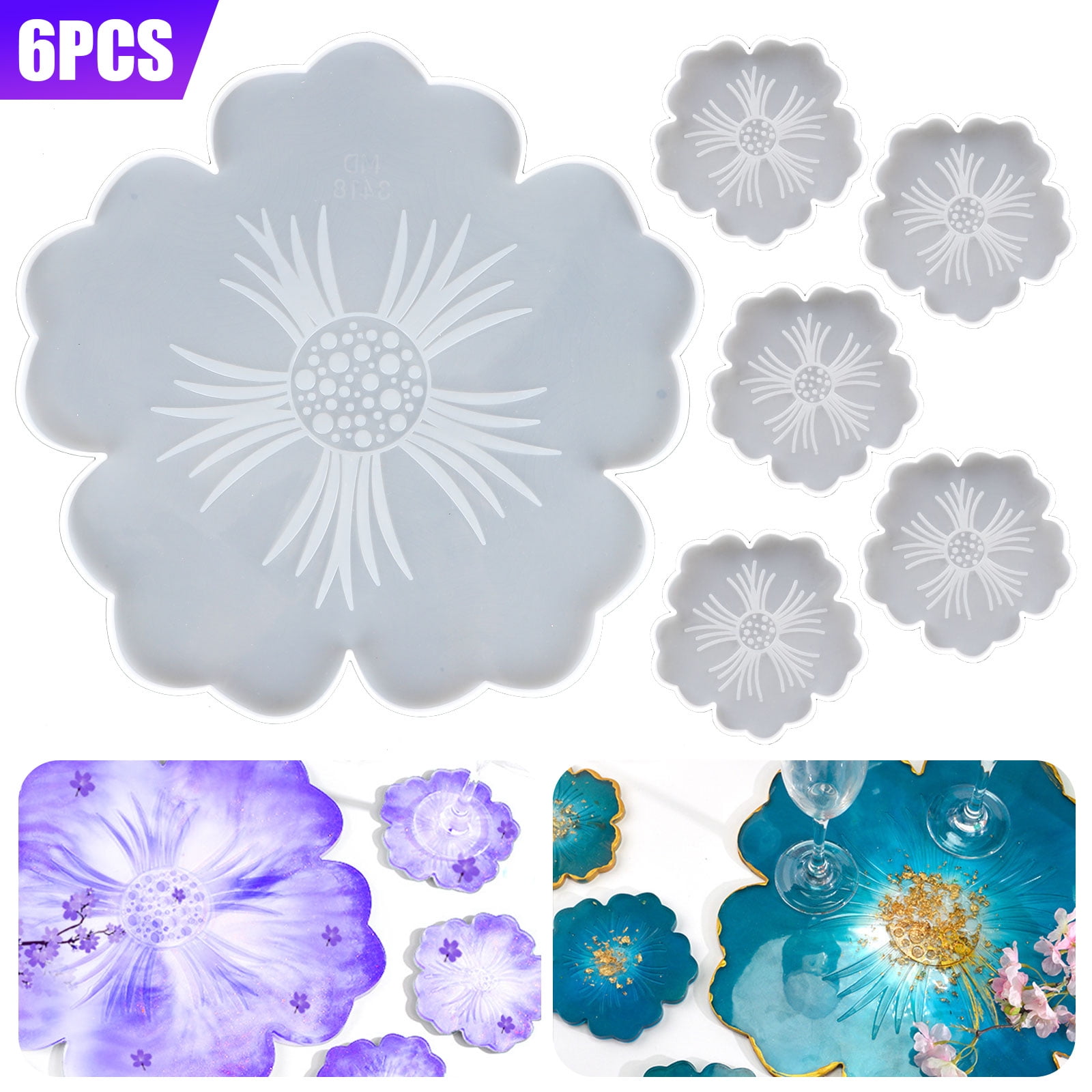 Casting Mold Fruit Tray Silicone Agate Craft Mould Resin Epoxy Flower Coaster