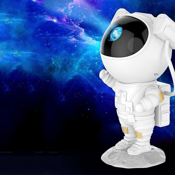 Proyector de luz de noche estrellada Astronauta Lámpara de proyección LED con control remoto, ángulo de cabeza ajustable, regalo para niños Adultos Fiesta en casa Decoración de techo Ch