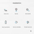 thumbnail image 2 of Mini Handheld Fan Portable Desk Fan with Base Pocket Size Electric Cooling Fan 3 Speed Adjustable USB Rechargeable Fan for Travel Office Household Use, 2 of 7
