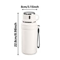 thumbnail image 3 of BotaniNest 600ml Double Wall Vacuum Leakproof Stainless Steel Wide Mouth Insulated Water Bottle; Tumbler With Cup Lid And Lifting Rope; Travel Coffee Thermoses Hot Drinks; Co, 3 of 4