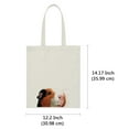thumbnail image 3 of WIRESTER 14.17 x 12.2 inches Cotton Tote Bag Reusable Grocery Shopping Cloth Bags - Black White Brown Guinea Pig, 3 of 6