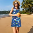 thumbnail image 3 of Disketp Submarines And Whales para Vestido sin Mangas para Mujeres, Vestidos de Verano para Mujeres, Casual y Holgado para la Playa, 3 of 7