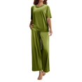 thumbnail image 5 of CQXIDFH Pjs Sets for Women Plus Size Sleepwear Set with Built-in Support Short Sleeve Top with Long Pants Loose Fit Lounge Sets Sleepwear, 5 of 9