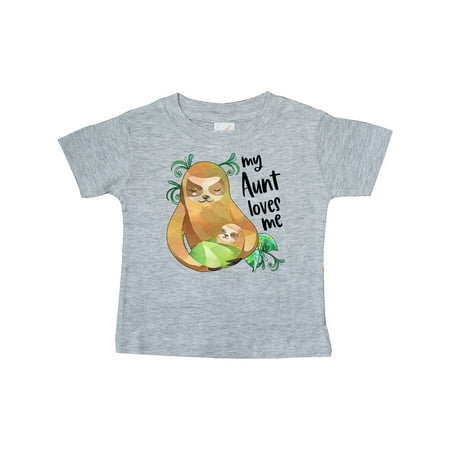 

Inktastic My Aunt Loves Me Cute Sloth and Baby Gift Baby Boy or Baby Girl T-Shirt
