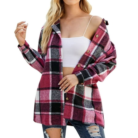 

Larisalt Scrub Jackets For Women Jackets for Women Long Sleeve Zipper Short Moto Biker Coat Hot Pink M