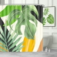 thumbnail image 3 of Tropical Shower Curtain Plant Palm Abstract Leaf Mid Century Boho Shower Curtains Modern Terracotta Minimalist Neutral Waterproof Fabric Shower Curtain Set with 12 Hooks for Bathroom, 72x72 Inches, 3 of 7