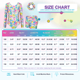 thumbnail image 5 of Girls Gymnastics Leotards Smile Face Graffiti Long Sleeve 3-Piece Set with Shorts & Hair Scrunchie, 5 of 9