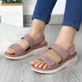 thumbnail image 3 of IUJSOY Womens Platform Sandals Comfort Open Toe Rhinestone Summer Dress Shoes Lightweight Flats, 3 of 8