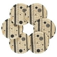 thumbnail image 7 of Yayeee 6 PCS Drink Coasters with Holder Set Woven Absorbent Round Tabletop Hot Pad, Stripes Pattern, 7 of 7