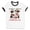 White/Black, variant on Barking Around the Christmas Tree Ringer Tee Shirt Unisex Large White/Black