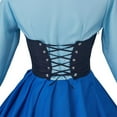thumbnail image 5 of Mermaid Princess Blue Ball Gown Dress Outfit with Hairbow for Adult Women Party, Masquerade, or Theme Events, 5 of 5